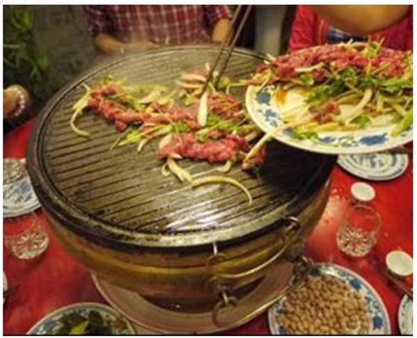 

copper barbecue charcoal stove outdoor charcoal grills copper pot with grill outdoor picnic garden restaurant barbecue 007