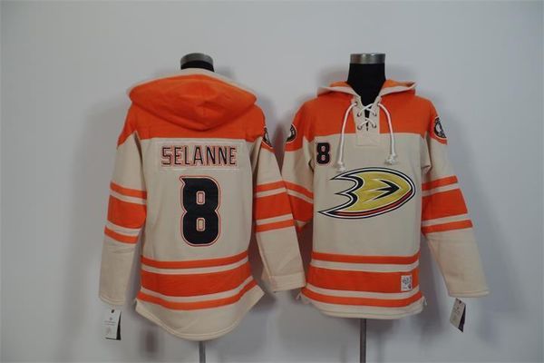 

wholesale 2016 new 2015 anaheim ducks mens sweaters 8 teemu selanne yellow ice hockey jersey hoodies, Black;red