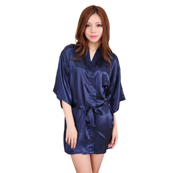 

wholesale- solid wedding robe bathrobe dressing gowns for women perfect bridesmaid robes bride robe nightgown fashion hen party robes, Black;red