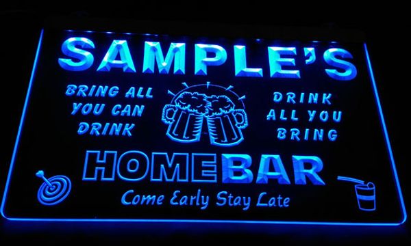 

LS581-б Название персонализированного заказ Дом Brew Кружка Приветствие Bar Beer Неоновы