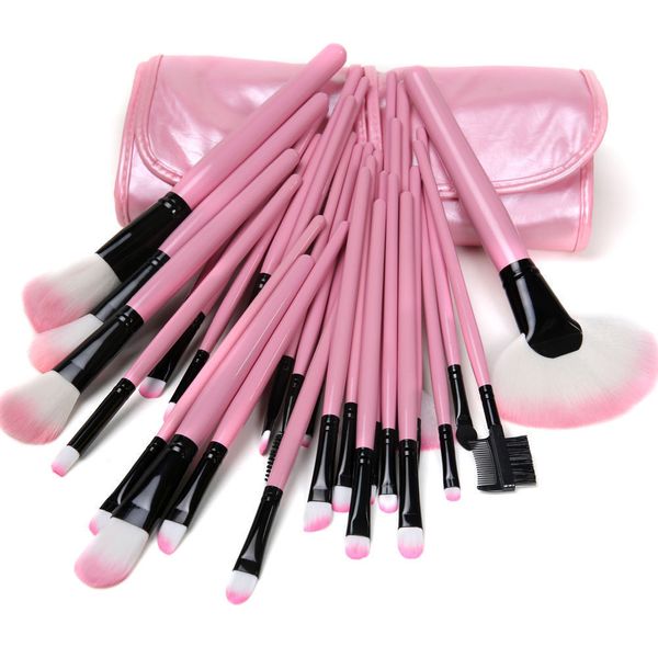 

32pcs wood professional makeup brushes set foundation eye shadows eyeshadow palette lipsticks powder make up brushes kit tools with bag