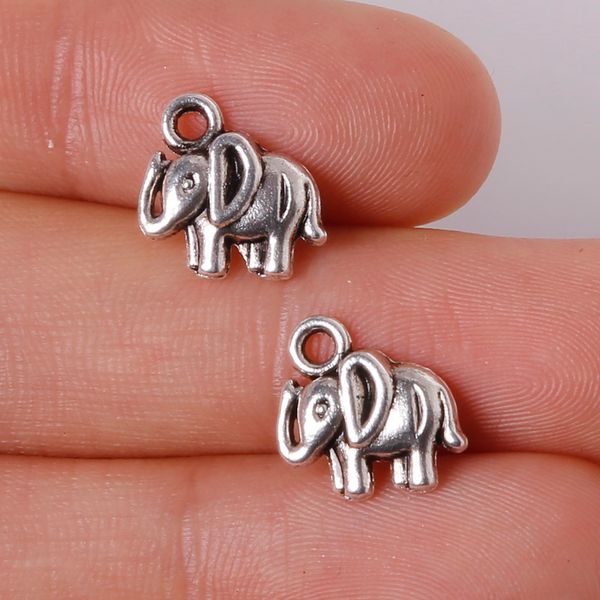 

16pcs 9x12mm zinc alloy antique silver elephant diy charms pendants jewelry making diy, Bronze;silver