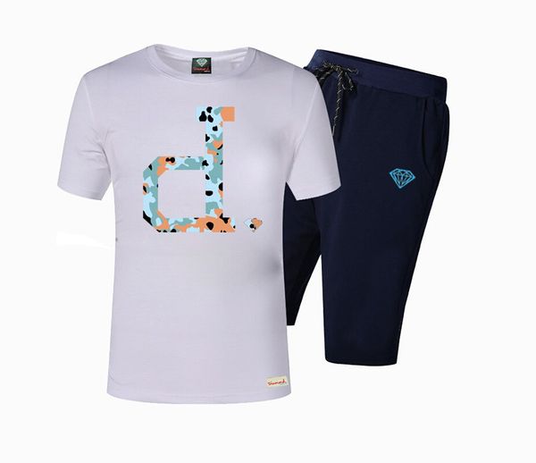 

s-5xl est crooks and castles leather tees mens short sleeve printed hip hop t shirt +pants, White;black