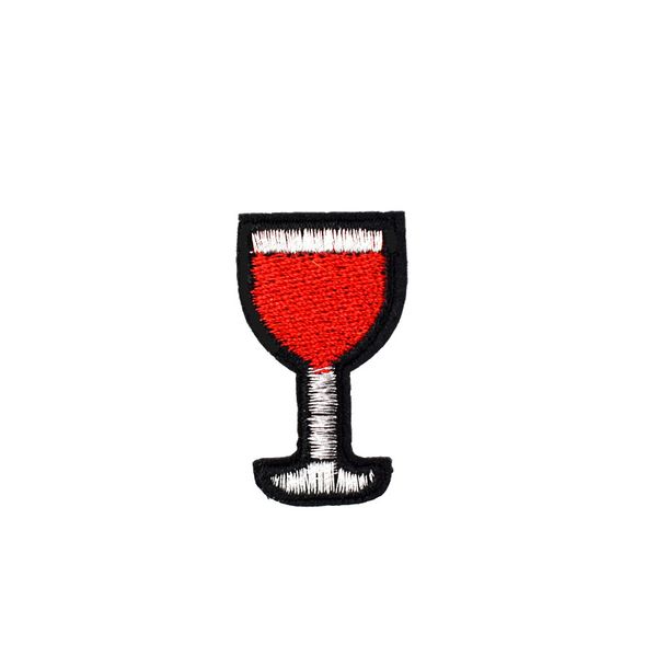 

10 шт. красное вино вышитые патчи для одежды железа на трансфер аппликация напиток