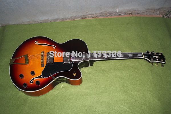 

luxury jazz semi hollow guitar sunburst l5 electric guitar 59