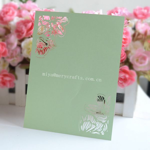 

wholesale- 12pcs/lot wedding party decoration paper crafts laser cut wedding invitation card mr003