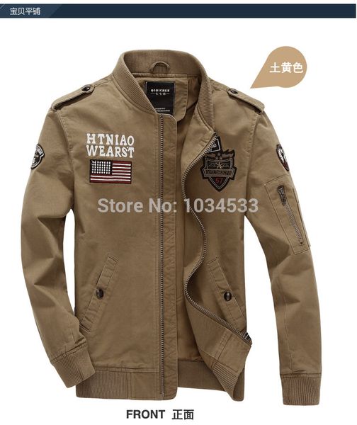 

fall-2015 new us ma1 style bomber army pilot coat jacket 3 colors, Black;brown
