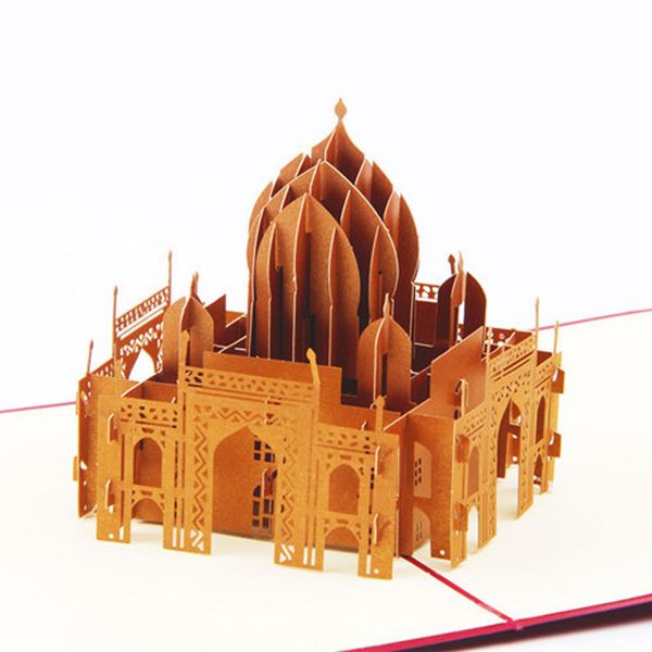 

new 3d handmade greeting cards valentines day cards business custom available vintage taj mahal 3d pop up