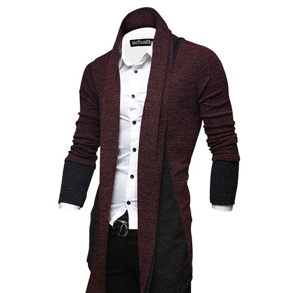 

Свитера для мужчин осень мода чистый цвет квадратный шею мужской простой средний