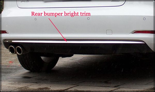 

abs chrome 1pcs rear bumper bright decoration trim for audi a3 2015