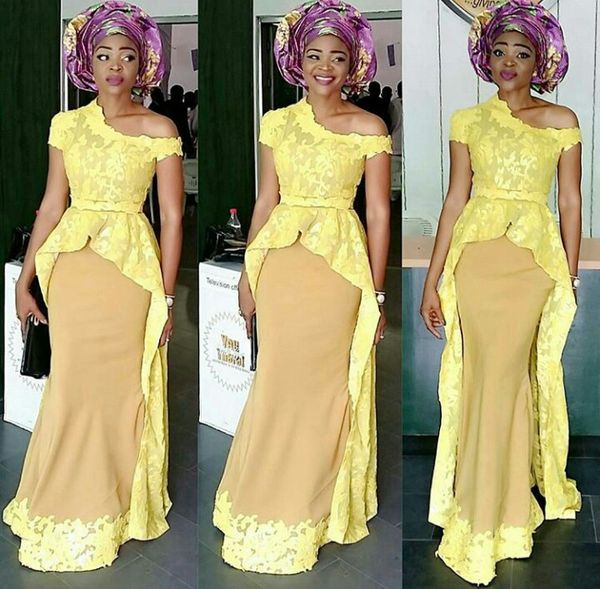 2017 Yellow Mermaid Dress African Evening Gowns Party Guest - 600x589 - jpeg African Party Dresses