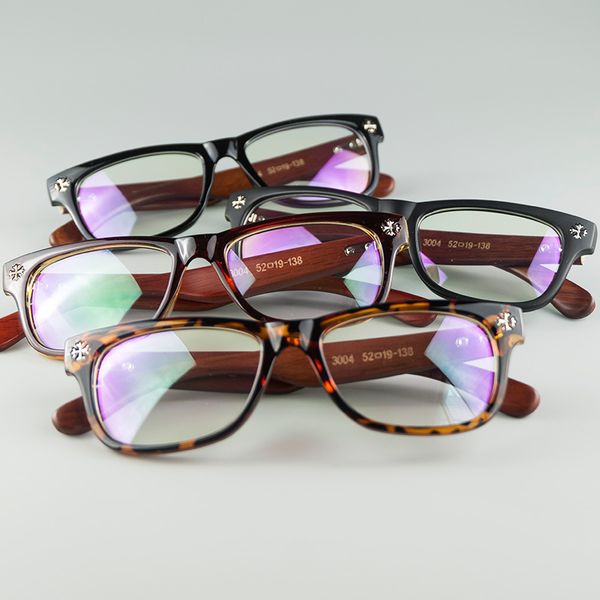 

wholesale 2018 new good quality smooth frame with snowflake cross rivet and hand made true wood legs special optical glasses, Silver