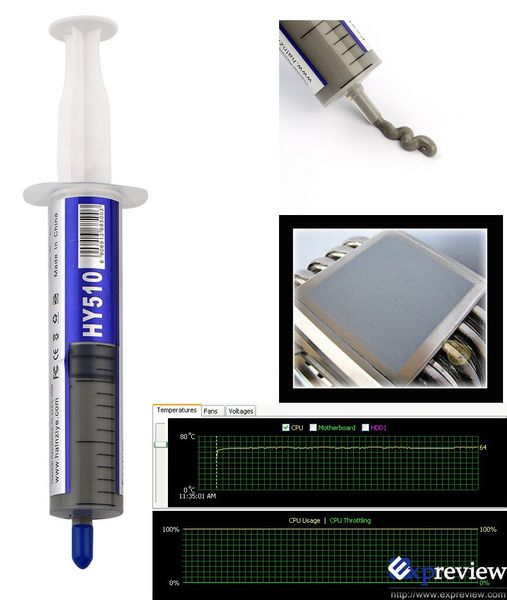 HY510 HY-510 30G Grey Thermal Grease Paste Compound Silicone Silicon для CPU Heatsink