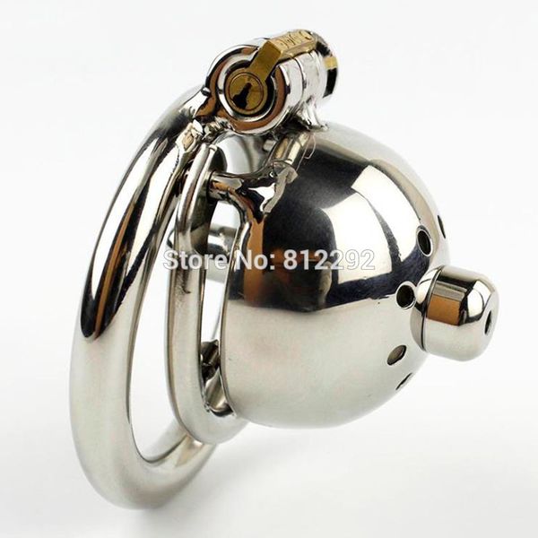 

wholesale- new super small male chastity cage with removable urethral sounds spiked ring stainless steel chastity device for men cock belt