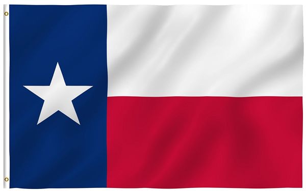 

90x150cm texas state flag - vivid color and uv fade resistant - 100% polyester texan tx garden flags with brass grommets