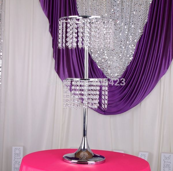 supporto da tavolo per vaso di fiori centrotavola per matrimonio in acrilico a nastro / 60 cm di altezza