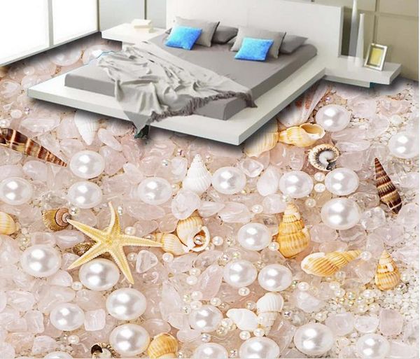 

bathroom wallpaper gorgeous pearl crystal shell three-dimensional floor hd water roses