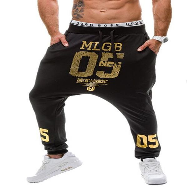 

wholesale-2016 selling men jogging sport pants harem pants sweatpants mens joggers 4 colors m-xxl sarouel ing, Black