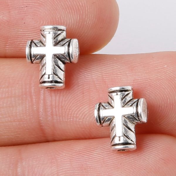 

бесплатная доставка 16 шт. 8x10 мм цинковый сплав античное серебро крест diy подвески подвески ювелирных изделий diy, Bronze;silver