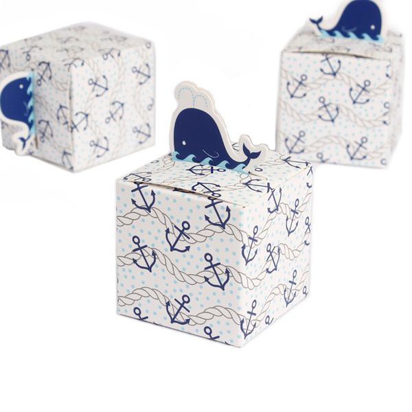 Wholesale Nautical Whale Favor Gift Boxes For Candy Wedding