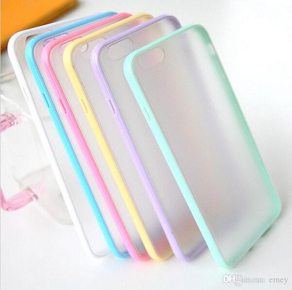 

for iphone 11 pro x xs max xr 8 7 6s plus colorful candy tpu frame clear case for iphone 7 6 6s plus matte pc back cover cute coque bumper