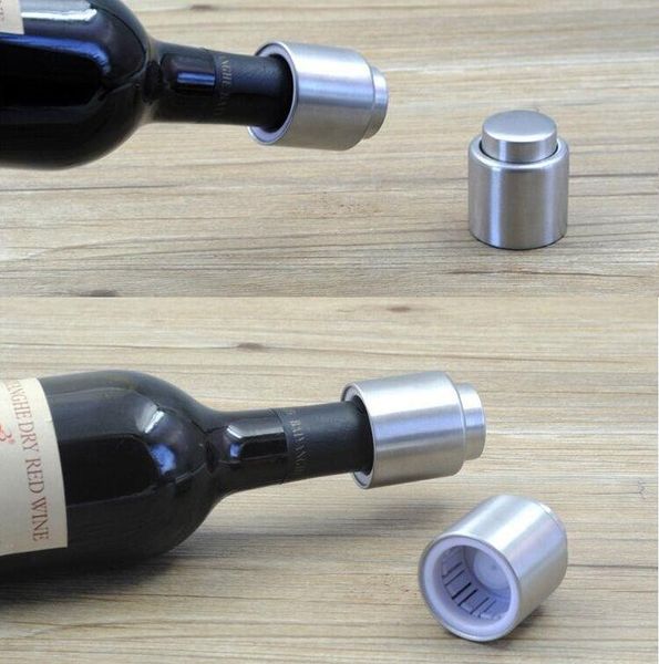 Garrafa De Vinho Tinto Rolha de Aço Inoxidável Vácuo Garrafa Selada Fluxo De Licor De Licor Despeje Cap Champagne Stopper Fechos de Bebida preço de fábrica