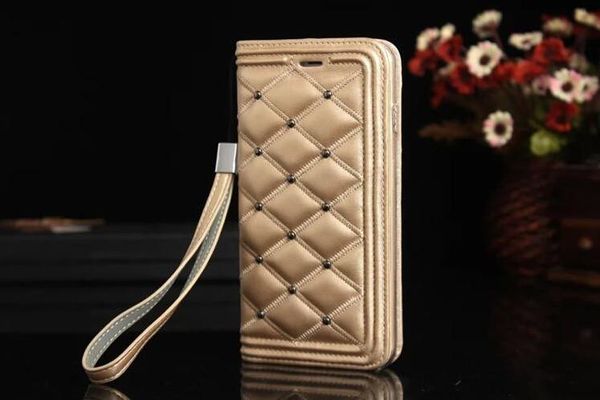 6s плюс Luxury Brands Rivet кожаного бумажника откидной крышки для Apple iPhone 6plus 6s плюс 5,5