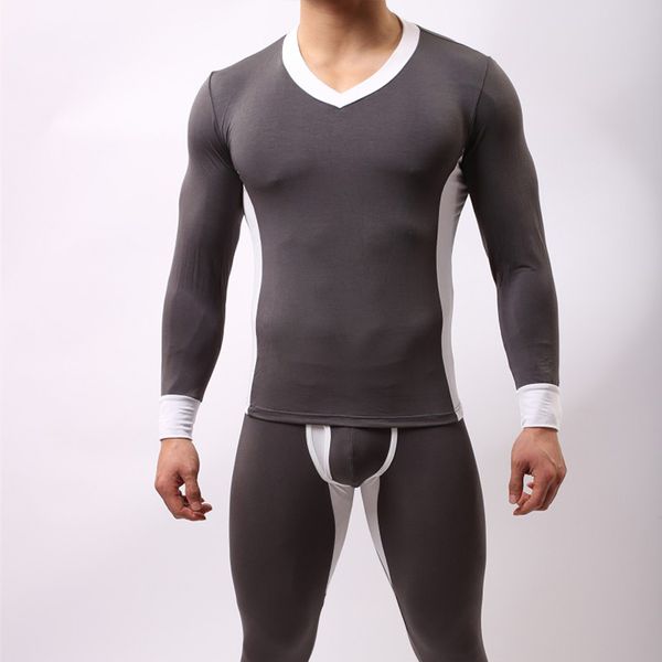 

men long johns soft modal men thermal underwear sets winter warm long johns men thermal underwear underpants qyt01, Black;white