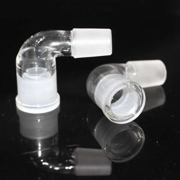 Ispessimento ad angolo retto Bong in vetro Drop Down Adattatore 10 stile 14mm 18mm maschio a femmina femmina a maschio tubo di vetro per acqua glss bong