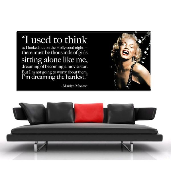 2019 Marilyn Monroe Quote Hd Prints Poster Picture Canvas Painting For Living Room Home Decoration Wall Oil Painting No Frame From Wallstickerworld