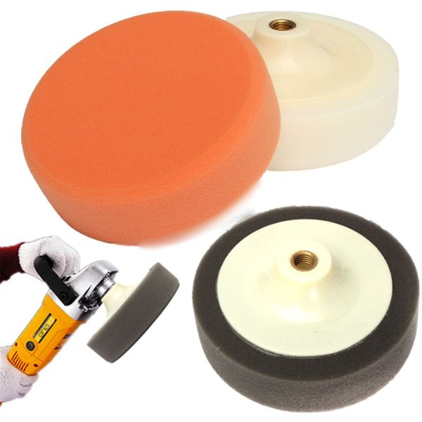 

wholesale- random delivery 6 inch 150mm polishing head mop firm white hard compounding sponge m14
