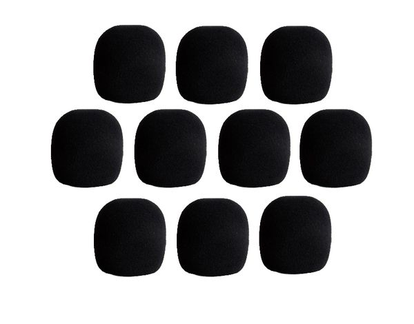 10 Pieces Preto Microfone Espuma Tampa Mic Grill pára-brisa do pára-brisas para Microfone de Mão