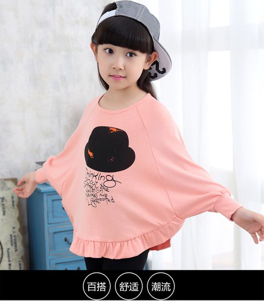 

2023 new arrival kids clothings children & tees girl t-shirts cute clothings baby printed flower fashion selling, Blue