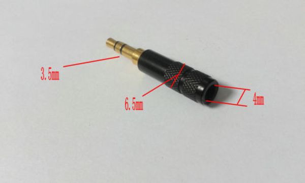 50 Stück schwarze Mini-Kupfer-3,5-mm-Stereo-Reparatur-Kopfhörerstecker zum Löten