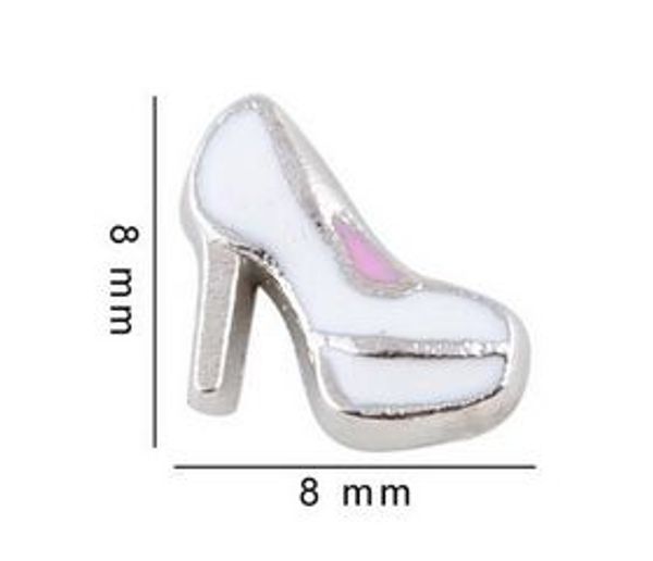 

20pcs/lot high heel shoe floating locket charms fit for glass magnetic memory floating locket pendant jewelrys making, Bronze;silver