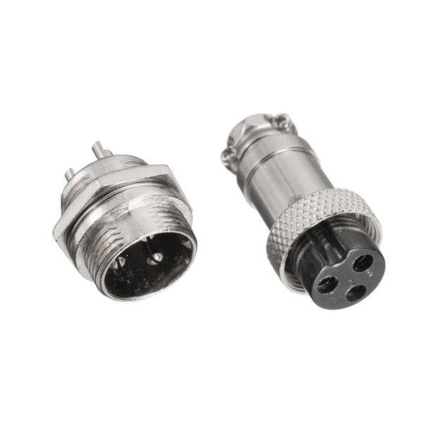 5 Sets/Kits 3-poliger 16-mm-GX16-3-Schrauben-Luftfahrtstecker. Der Luftfahrtstecker. Kabelstecker. Normaler Stecker und Buchse