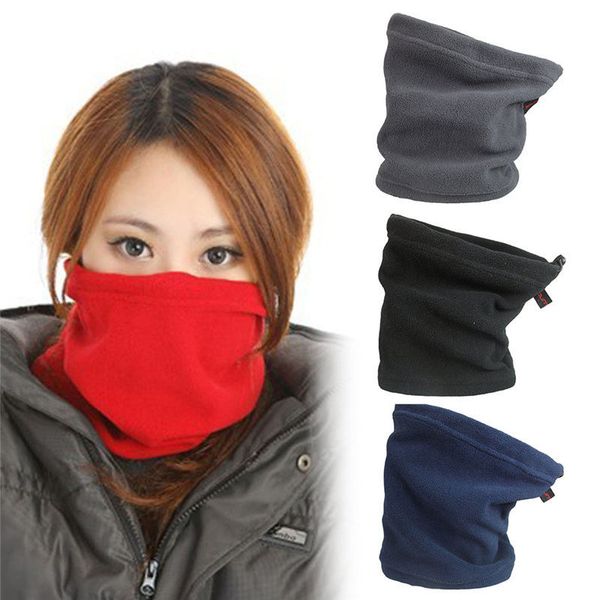 

wholesale-new 3 in 1 multifunctional scarf men women thermal warm fleece snood scarf neck warmer beanie ski balaclava hat 9 color, Blue;gray