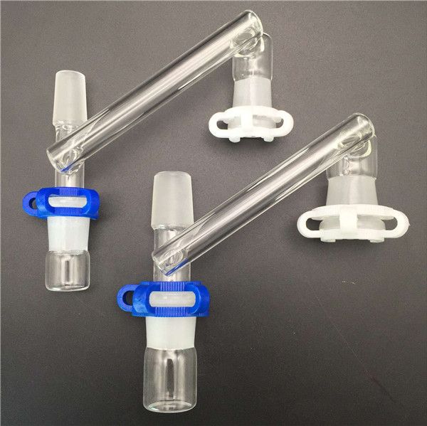 Wasserpfeifen 18-mm-Glas-Reclaimer-Dropdown-Adapter für Wasserpfeifen Rauchen mit Schüssel Kunststoff-Keck-Clip passend für Bohrinseln Bongs