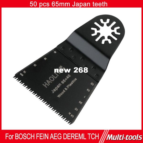 50 шт. 65 мм Точность Япония Зубы осциллируют мультитуллиторное лезвие для лезвия для Fein, Dremel TCH ETC Бесплатная доставка