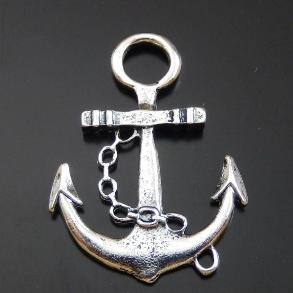 

12pcs antique silver alloy anchor pendant charms jewelry finding 26*36mm 39971 jewelry making, Bronze;silver