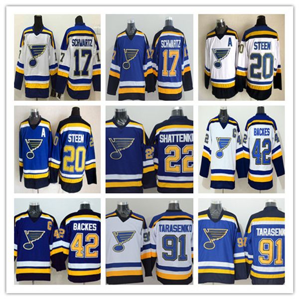 

2017 St. Louis Blues Hockey Running Jerseys Cheap 42 David Backes 91 Vladimir Tarasenko 17 Jaden Schwartz 22 Shattenkirk 20 Alexander Steen