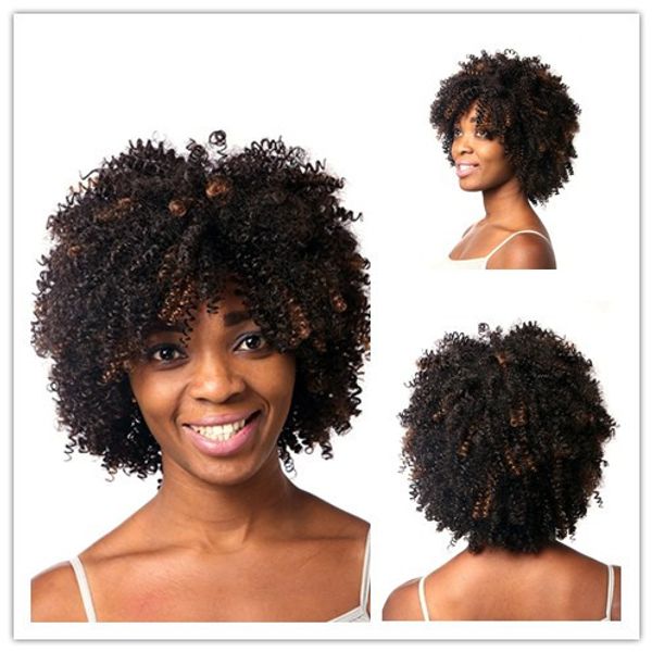 Xiu Zhi Mei 30cm Heat Resistant Highlights Brown Short Curly Wig
