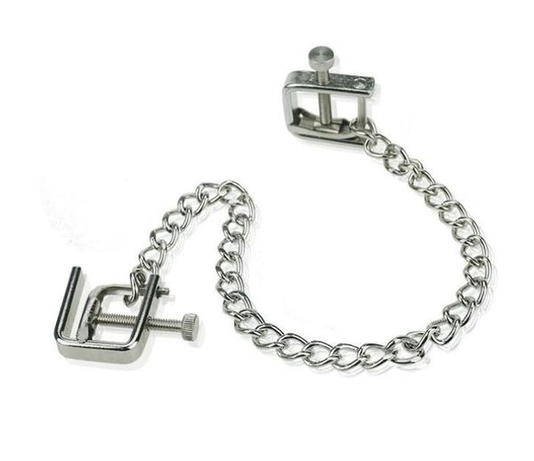 

flirt steel clamps adjustable breast clip nipple stainless bondage toys nipple metal chain chained sm for square toysjouets bobrs, Red;black