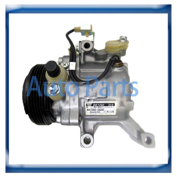 SV07C Compressore pompe aria condizionata per SUBARU JUSTY TOYOTA PASSO 447260-5820