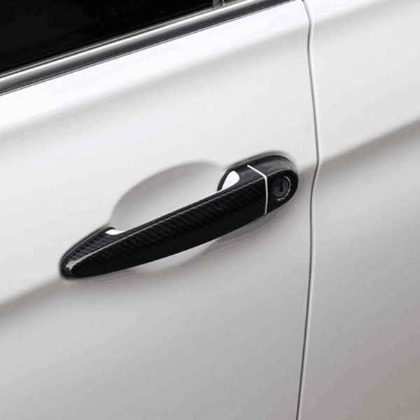 

реальный углеродного волокна новая ручка двери бар крышка подходит для bmw e70 e90 e92 e93 f30 f35 4door non led ручка 05-15