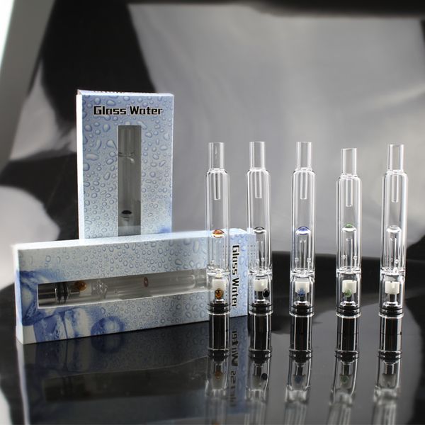 

Hot Pyrex Glass Hookah atomizer tanks Vaporizer Dry Herb Wax pen water filter pipe ecig e cig cigarette bongs DHL Free Shipping