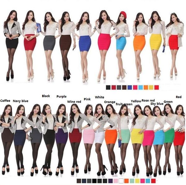 

womens mini skirts new high waist short skirts work formal a line stretch club wear skrits pencil casual skirts for woman 2853, Black
