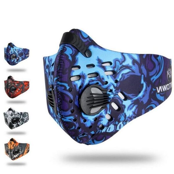 

sports cycling breathable carbon filters face mask bicycle dust smog protective half face neoprene mask pm2.5