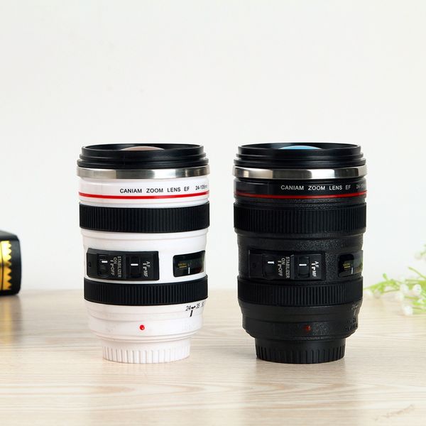 

wholesale-camera lens shape cup coffee travel mug stainless steel vacuum flasks