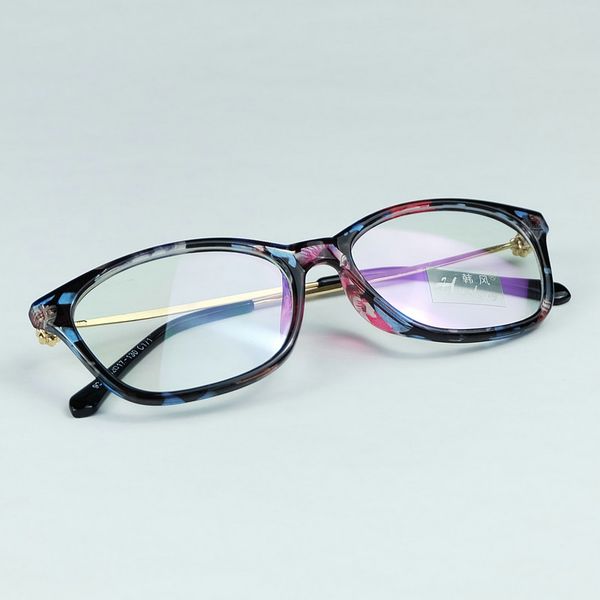 

2018 new brand lady glasses butterfly shape strong optical frame full metal legs with flower design rhinestone, Silver